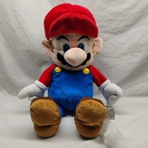 2011 Nintendo Super Mario Bros 22" MARIO Plush Stuffed‎ Toy Doll w/ Zipper Pouch